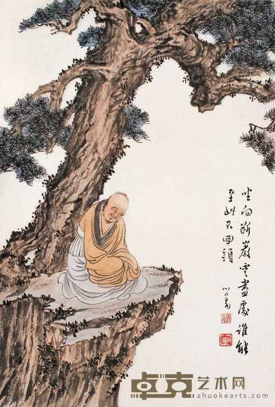 溥儒 罗汉图 镜心 58×40cm